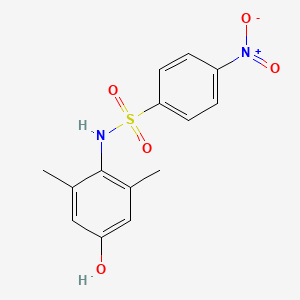 molecular formula C14H14N2O5S B5535309 N-(4-hydroxy-2,6-dimethylphenyl)-4-nitrobenzenesulfonamide 