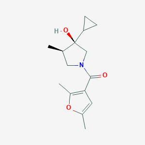 molecular formula C15H21NO3 B5535318 (3R*,4R*)-3-cyclopropyl-1-(2,5-dimethyl-3-furoyl)-4-methylpyrrolidin-3-ol 