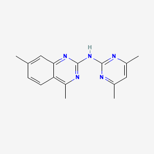 molecular formula C16H17N5 B5535323 N-(4,6-dimethyl-2-pyrimidinyl)-4,7-dimethyl-2-quinazolinamine 