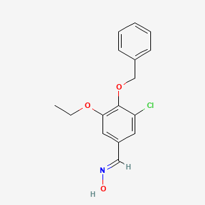 molecular formula C16H16ClNO3 B5535339 4-(benzyloxy)-3-chloro-5-ethoxybenzaldehyde oxime 