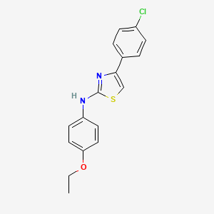 molecular formula C17H15ClN2OS B5535351 4-(4-chlorophenyl)-N-(4-ethoxyphenyl)-1,3-thiazol-2-amine 