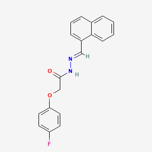 molecular formula C19H15FN2O2 B5535396 2-(4-fluorophenoxy)-N'-(1-naphthylmethylene)acetohydrazide 