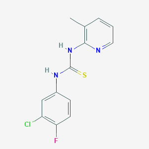 molecular formula C13H11ClFN3S B5535437 N-(3-chloro-4-fluorophenyl)-N'-(3-methyl-2-pyridinyl)thiourea 