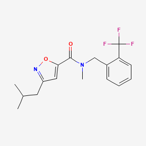 molecular formula C17H19F3N2O2 B5535443 3-isobutyl-N-methyl-N-[2-(trifluoromethyl)benzyl]-5-isoxazolecarboxamide 