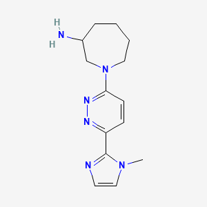 molecular formula C14H20N6 B5535474 1-[6-(1-methyl-1H-imidazol-2-yl)-3-pyridazinyl]-3-azepanamine dihydrochloride 