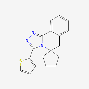 molecular formula C18H17N3S B5535512 3'-(2-噻吩基)-6'H-螺[环戊烷-1,5'-[1,2,4]三唑并[3,4-a]异喹啉] 