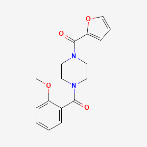 molecular formula C17H18N2O4 B5535518 1-(2-furoyl)-4-(2-methoxybenzoyl)piperazine 