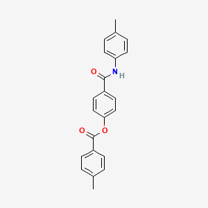 molecular formula C22H19NO3 B5535527 4-{[(4-methylphenyl)amino]carbonyl}phenyl 4-methylbenzoate 