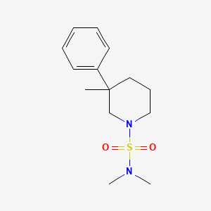molecular formula C14H22N2O2S B5535551 N,N,3-trimethyl-3-phenylpiperidine-1-sulfonamide 