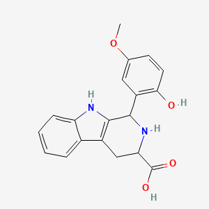 molecular formula C19H18N2O4 B5535579 1-(2-hydroxy-5-methoxyphenyl)-2,3,4,9-tetrahydro-1H-beta-carboline-3-carboxylic acid 