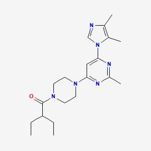 molecular formula C20H30N6O B5535581 4-(4,5-dimethyl-1H-imidazol-1-yl)-6-[4-(2-ethylbutanoyl)-1-piperazinyl]-2-methylpyrimidine 