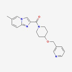 molecular formula C20H22N4O2 B5535595 6-methyl-2-{[4-(3-pyridinylmethoxy)-1-piperidinyl]carbonyl}imidazo[1,2-a]pyridine 
