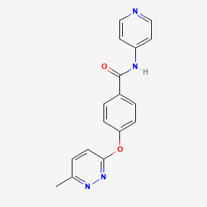 molecular formula C17H14N4O2 B5535614 4-[(6-methyl-3-pyridazinyl)oxy]-N-4-pyridinylbenzamide 