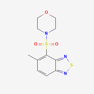 molecular formula C11H13N3O3S2 B5535620 5-甲基-4-(4-吗啉磺酰基)-2,1,3-苯并噻二唑 
