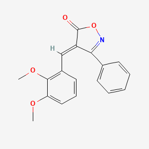 molecular formula C18H15NO4 B5535642 4-(2,3-dimethoxybenzylidene)-3-phenyl-5(4H)-isoxazolone 