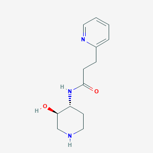 molecular formula C13H19N3O2 B5535649 N-[rel-(3R,4R)-3-hydroxy-4-piperidinyl]-3-(2-pyridinyl)propanamide dihydrochloride 