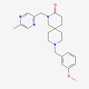 9-(3-methoxybenzyl)-2-[(5-methylpyrazin-2-yl)methyl]-2,9-diazaspiro[5.5]undecan-3-one