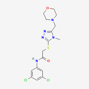 molecular formula C16H19Cl2N5O2S B5535690 N-(3,5-dichlorophenyl)-2-{[4-methyl-5-(4-morpholinylmethyl)-4H-1,2,4-triazol-3-yl]thio}acetamide 