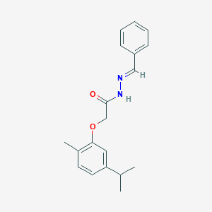 molecular formula C19H22N2O2 B5535699 N'-benzylidene-2-(5-isopropyl-2-methylphenoxy)acetohydrazide CAS No. 302908-89-0