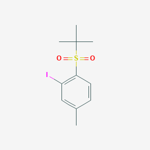 molecular formula C11H15IO2S B5535709 1-(叔丁基磺酰基)-2-碘-4-甲苯 