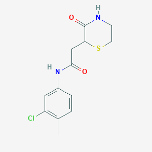 molecular formula C13H15ClN2O2S B5535737 N-(3-氯-4-甲基苯基)-2-(3-氧代-2-硫代吗啉基)乙酰胺 