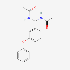 molecular formula C17H18N2O3 B5535751 N,N'-[(3-苯氧基苯基)亚甲基]二乙酰胺 
