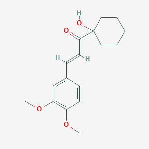 molecular formula C17H22O4 B5535773 3-(3,4-dimethoxyphenyl)-1-(1-hydroxycyclohexyl)prop-2-en-1-one 