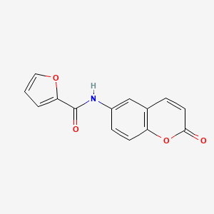 molecular formula C14H9NO4 B5535796 N-(2-氧代-2H-色满-6-基)-2-呋喃酰胺 
