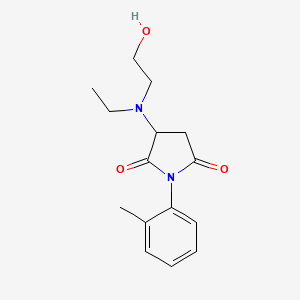 molecular formula C15H20N2O3 B5535832 3-[ethyl(2-hydroxyethyl)amino]-1-(2-methylphenyl)-2,5-pyrrolidinedione 