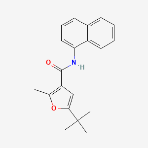 molecular formula C20H21NO2 B5535867 5-叔丁基-2-甲基-N-1-萘基-3-呋喃酰胺 