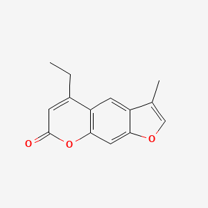 molecular formula C14H12O3 B5535913 5-乙基-3-甲基-7H-呋喃并[3,2-g]色烯-7-酮 