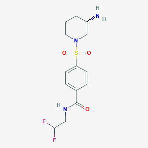 molecular formula C14H19F2N3O3S B5535935 4-{[(3S)-3-amino-1-piperidinyl]sulfonyl}-N-(2,2-difluoroethyl)benzamide hydrochloride 