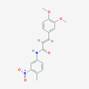 molecular formula C18H18N2O5 B5535980 3-(3,4-二甲氧基苯基)-N-(4-甲基-3-硝基苯基)丙烯酰胺 
