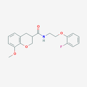 molecular formula C19H20FNO4 B5535991 N-[2-(2-氟苯氧基)乙基]-8-甲氧基-3-色满环羧酰胺 