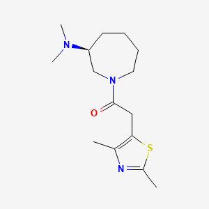 molecular formula C15H25N3OS B5536004 (3S)-1-[(2,4-dimethyl-1,3-thiazol-5-yl)acetyl]-N,N-dimethylazepan-3-amine 