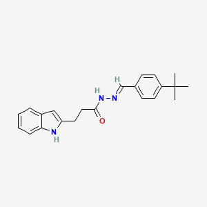molecular formula C22H25N3O B5536072 N'-(4-tert-butylbenzylidene)-3-(1H-indol-2-yl)propanohydrazide 
