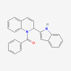 molecular formula C24H18N2O B5536090 1-benzoyl-2-(1H-indol-2-yl)-1,2-dihydroquinoline 