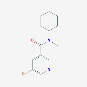 molecular formula C13H17BrN2O B5536133 5-bromo-N-cyclohexyl-N-methylnicotinamide 