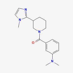 molecular formula C18H24N4O B5536146 N,N-二甲基-3-{[3-(1-甲基-1H-咪唑-2-基)-1-哌啶基]羰基}苯胺 