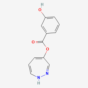 molecular formula C12H10N2O3 B5536243 1H-1,2-diazepin-4-yl 3-hydroxybenzoate 