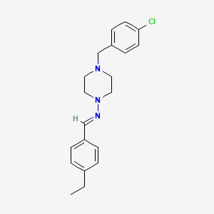 molecular formula C20H24ClN3 B5536244 4-(4-氯苄基)-N-(4-乙基亚苄基)-1-哌嗪胺 