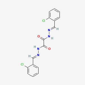 molecular formula C16H12Cl2N4O2 B5536265 N'~1~,N'~2~-bis(2-chlorobenzylidene)ethanedihydrazide 