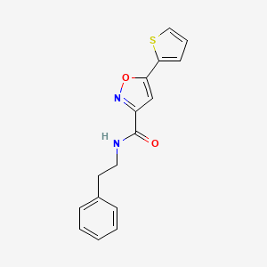 molecular formula C16H14N2O2S B5536272 N-(2-苯乙基)-5-(2-噻吩基)-3-异恶唑甲酰胺 