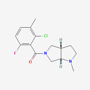 molecular formula C15H18ClFN2O B5536309 (3aS,6aS)-5-(2-chloro-6-fluoro-3-methylbenzoyl)-1-methyloctahydropyrrolo[3,4-b]pyrrole 