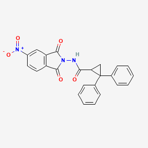 molecular formula C24H17N3O5 B5536316 N-(5-nitro-1,3-dioxo-1,3-dihydro-2H-isoindol-2-yl)-2,2-diphenylcyclopropanecarboxamide 