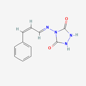 molecular formula C11H10N4O2 B5536324 4-[(3-phenyl-2-propen-1-ylidene)amino]-4H-1,2,4-triazole-3,5-diol 