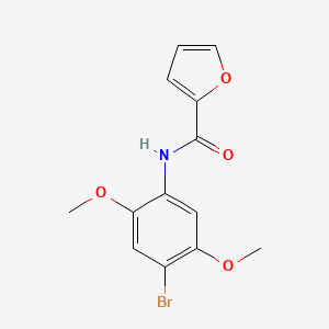 molecular formula C13H12BrNO4 B5536344 N-(4-bromo-2,5-dimethoxyphenyl)-2-furamide 