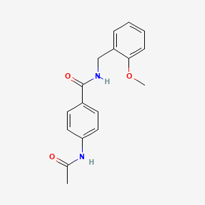 molecular formula C17H18N2O3 B5536387 4-(acetylamino)-N-(2-methoxybenzyl)benzamide 