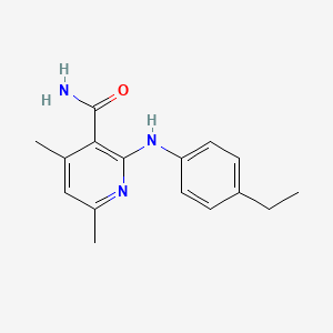 molecular formula C16H19N3O B5536404 2-[(4-ethylphenyl)amino]-4,6-dimethylnicotinamide 