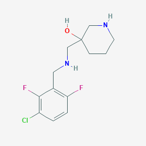 molecular formula C13H17ClF2N2O B5536406 3-{[(3-chloro-2,6-difluorobenzyl)amino]methyl}-3-piperidinol dihydrochloride 